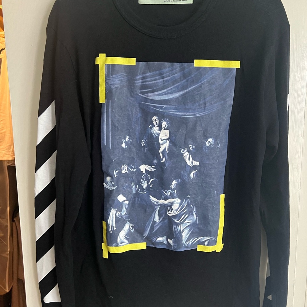 OFF-WHITE OMBA003F17003016 Seeing Things CARAVAGGIO PAINTING Shirt - Men’s Small